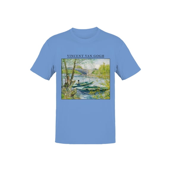 Van Gogh River Landscape Art Men's T-shirt