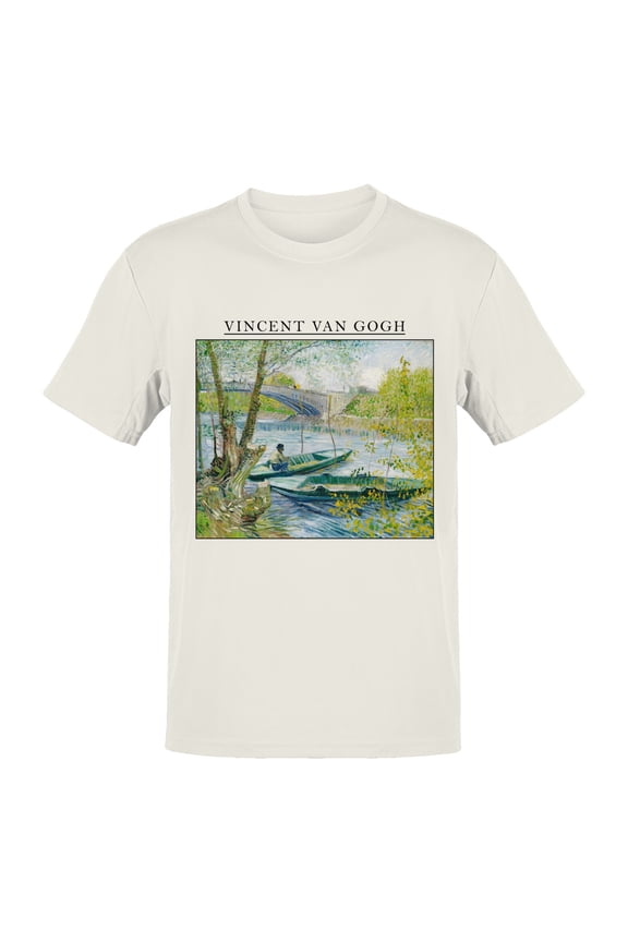 Van Gogh River Landscape Art Men's T-shirt