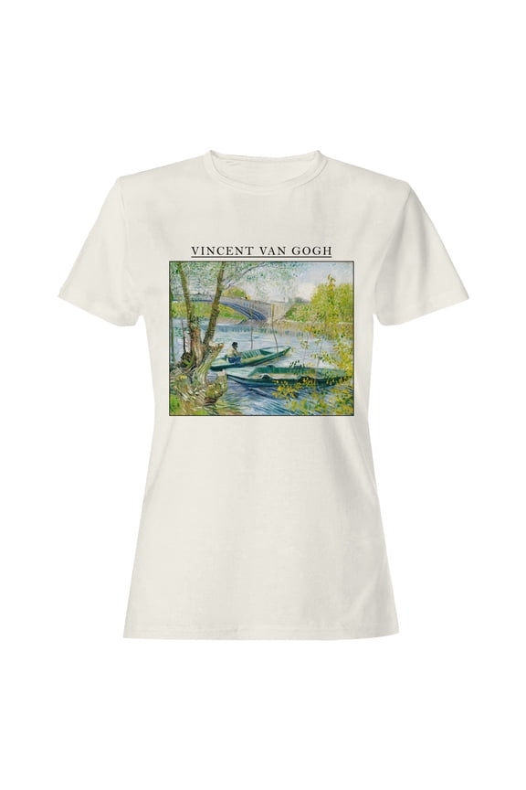 Van Gogh River Landscape Art Women's T-shirt