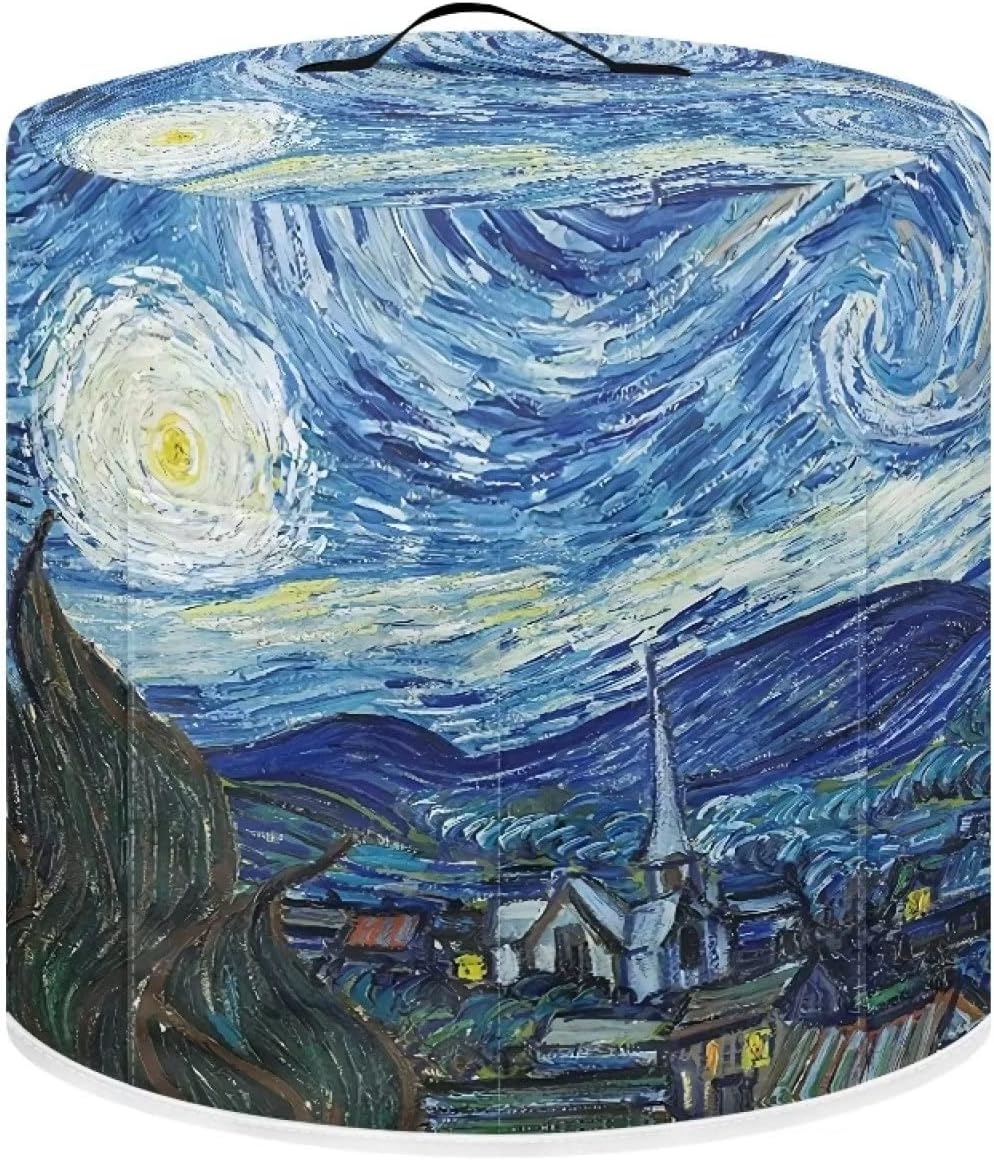 Van Gogh'S Starry Sky Round Pressure Cooker Cover 6Qt, Lightweight
