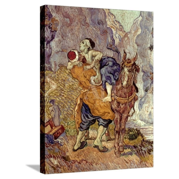 Van Gogh Samaritan, 1890, Figurative Religion Stretched Canvas Wall Art by Vincent van Gogh Sold by Art.Com