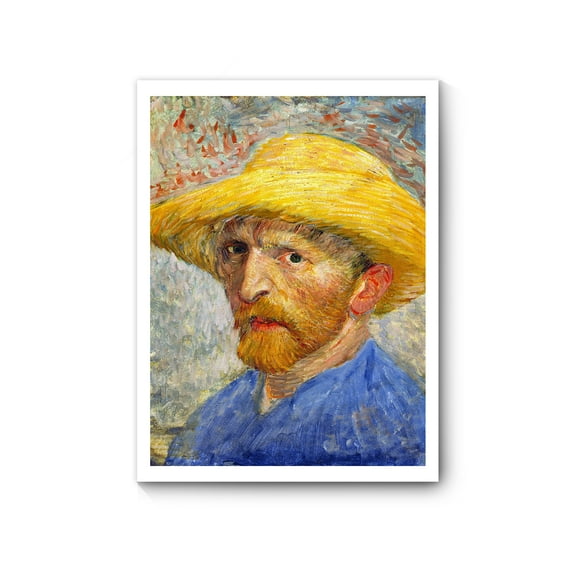 Van Gogh Self Portrait Canvas Print Wall Art, Famous Oil Painting Art Prints Reproduction, Modern Artwork Canvas Poster