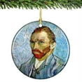 thumbnail image 1 of Van Gogh Self Portrait Christmas Oranment Porcelain 2.75in, 1 of 2