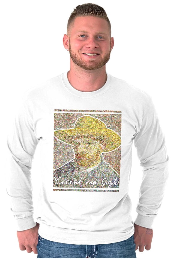 Van Gogh Self Portrait With Straw Hat Long Sleeve TShirt Men Women Brisco Brands S