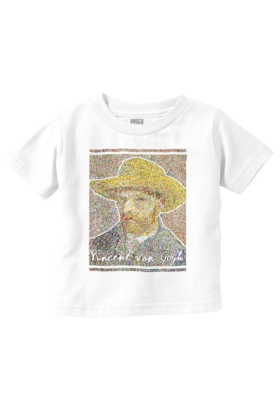Van Gogh Self Portrait With Straw Hat Toddler Boy Girl T Shirt Infant Toddler Brisco Brands 12M