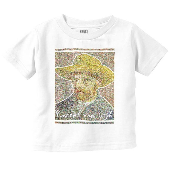 Van Gogh Self Portrait With Straw Hat Toddler Boy Girl T Shirt Infant Toddler Brisco Brands 18M