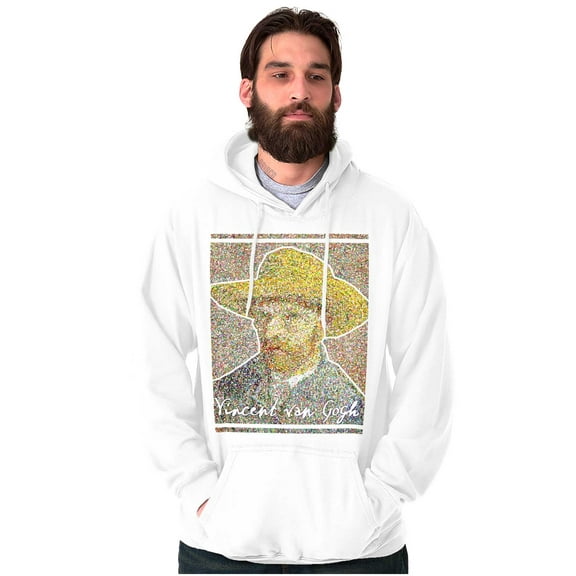 Van Gogh Self Portrait With Straw Hat Unisex Plus Fleece Graphic Hoodie Brisco Brands 5X