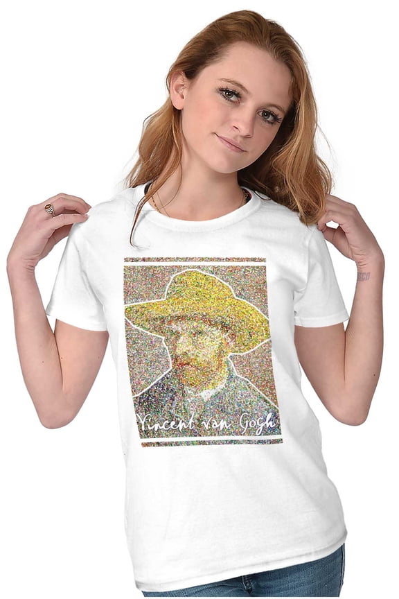 Van Gogh Self Portrait With Straw Hat Womens Slim Fit Graphic Tee Brisco Brands M