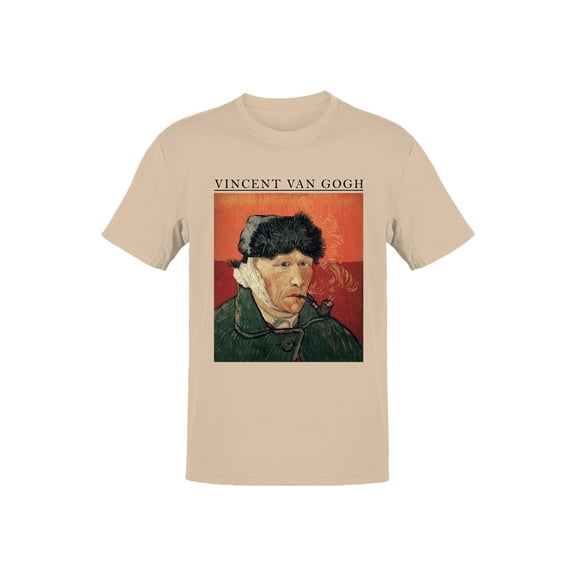 Van Gogh Self-Portrait with Pipe Men's T-shirt