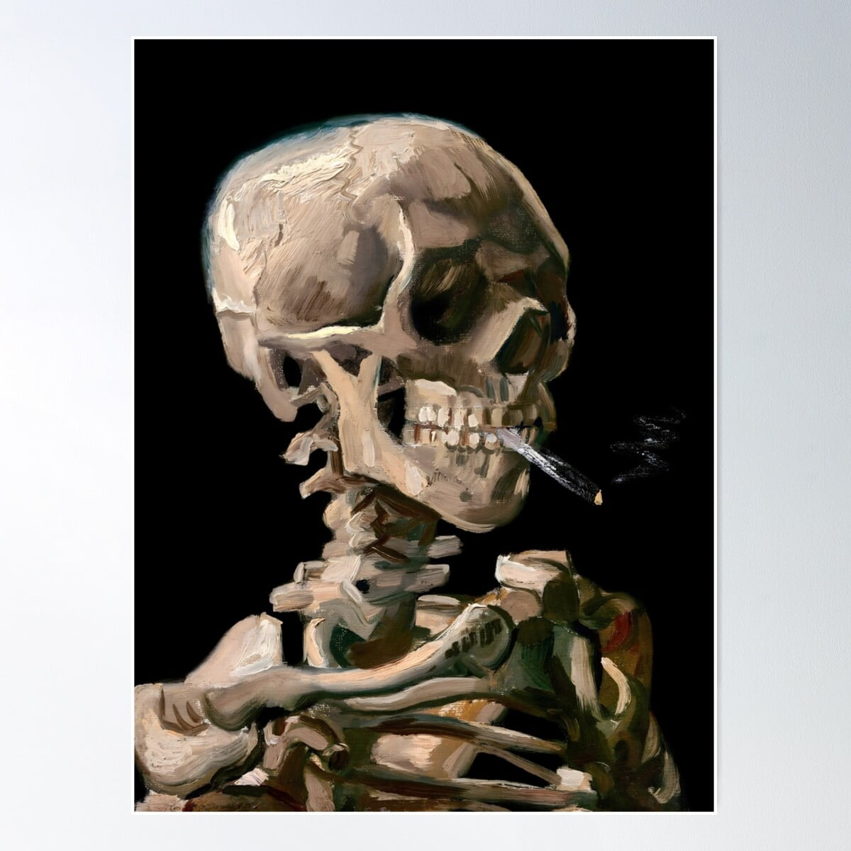 Van Gogh, Skull Of A Skeleton With Burning Cigarette, 1886 Poster Wall ...