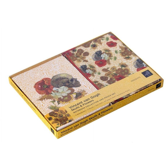 Van Gogh Skulls and Flowers Notebook Collection and Pouch Set, (Paperback)