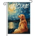 thumbnail image 1 of Van Gogh Starry Dog Welcome Garden Flag Double Sided Oil Paint Golden Retriver Yard Flags Flag for Outside Decoration (Starry Dog), 1 of 5