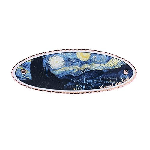 Van Gogh Starry Night Hair Clips-Copper Handmade Hair Jewelry Vincent Van, Decorative Hair Clips- Art Jewelry (Starry Night)