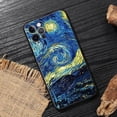 thumbnail image 1 of Van Gogh Starry Night Oil Painting Phone Case for iPhone 16 Pro Max, Compatible with iPhone 15 Pro Max/14/16 Plus/15/13P/12/11/7/7P/X/XR/XS Max, Shockproof Silver Acrylic Cover, Premium Texture, 1 of 10