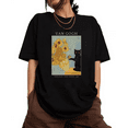 thumbnail image 1 of Van Gogh Sunflowers Graphic Tee T-Shirt Top Short Sleeve Round Neck Comfortable Cotton Casual Black S-5XL, 1 of 5