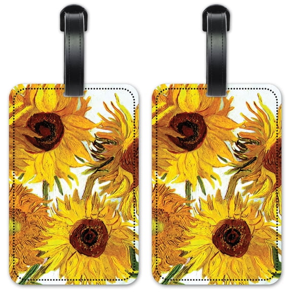 Van Gogh: Sunflowers - Luggage ID Tags / Suitcase Identification Cards - Set of 2