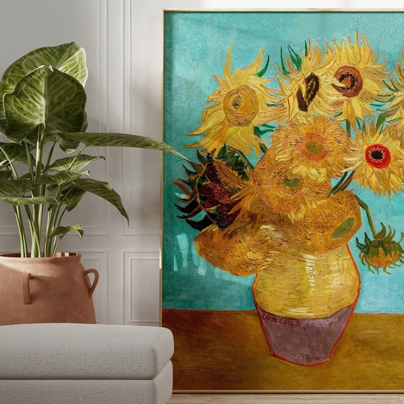 Van Gogh Sunflowers Print: Vintage 19Th Century Wall Art UNFRAMED PAPER POSTER, Home Decor