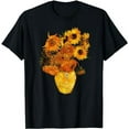 thumbnail image 1 of Van Gogh Sunflowers Tee Vintage Yellow Flowers Art Painting T-Shirt, 1 of 5