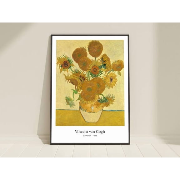 Van Gogh Sunflowers poster Wall Art Decor 12x18 UNFRAMED