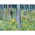 thumbnail image 1 of Van Gogh Undergrowth Two Figures Painting Extra Large XL Wall Art Poster Print, 1 of 3