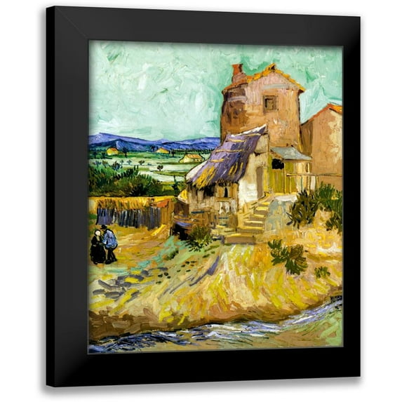 Van Gogh, Vincent 12x14 Black Modern Framed Museum Art Print Titled - The Old Mill 1888
