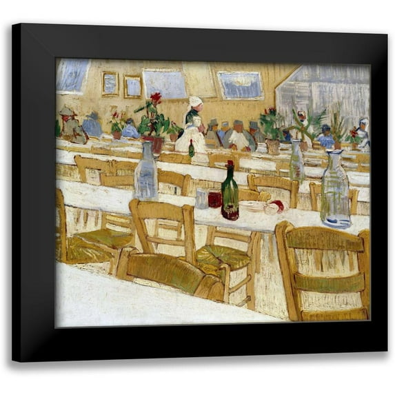 Van Gogh, Vincent 14x12 Black Modern Framed Museum Art Print Titled - A Restaurant Interior