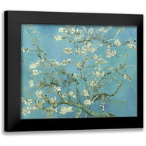 Van Gogh, Vincent 14x12 Black Modern Framed Museum Art Print Titled - Almond Blossoms 1890