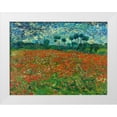 thumbnail image 1 of Van Gogh, Vincent 14x12 White Modern Wood Framed Museum Art Print Titled - Poppy field, 1 of 4