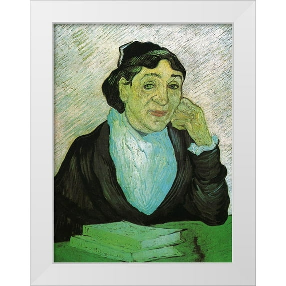 Van Gogh, Vincent 14x18 White Modern Wood Framed Museum Art Print Titled - Madame Trabuc