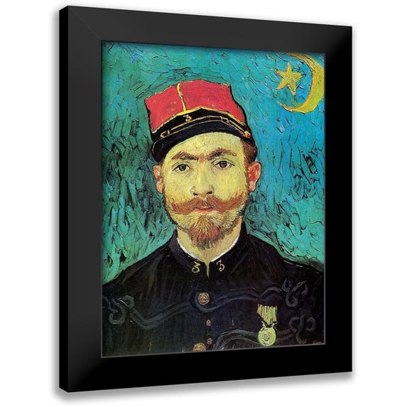 Van Gogh, Vincent 15x18 Black Modern Framed Museum Art Print Titled - Milliet 2nd Lt Zouaves