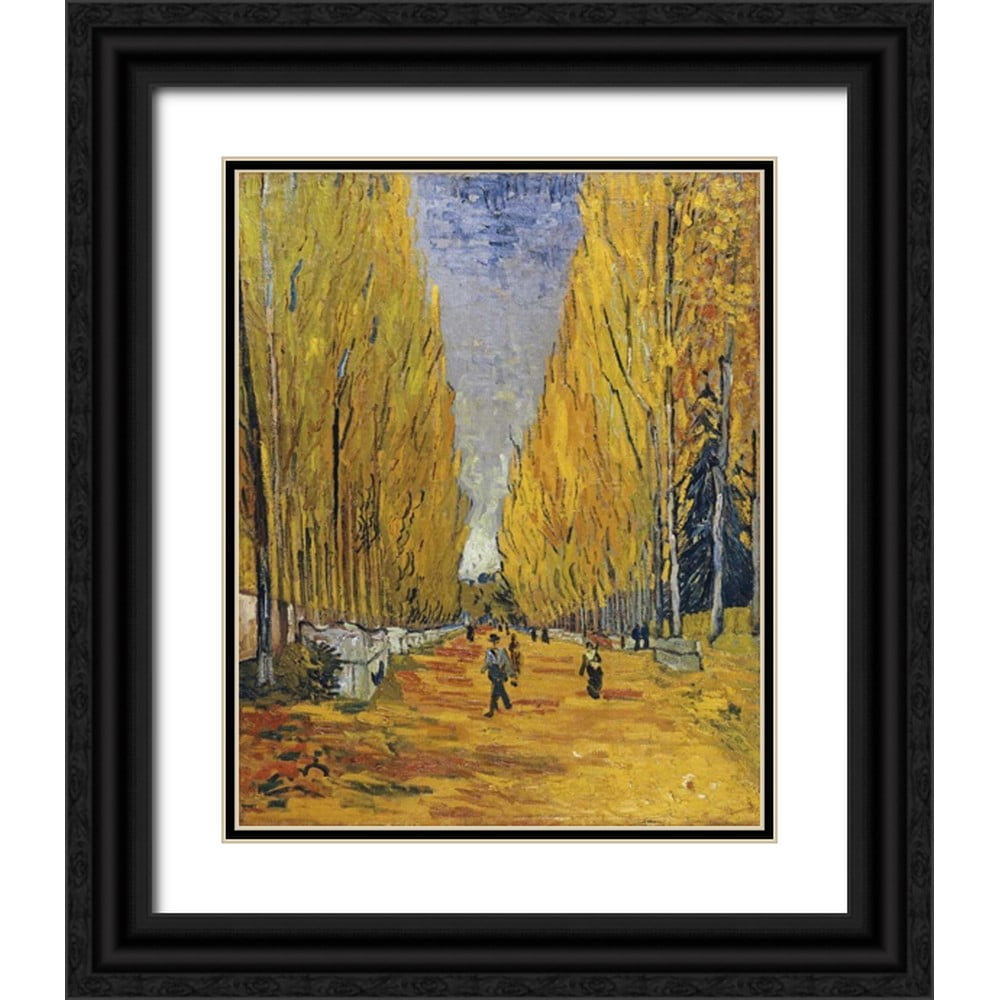 Van Gogh Vincent 15x18 Black Ornate Wood Framed With Double Matting