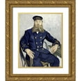 thumbnail image 1 of Van Gogh, Vincent 15x18 Gold Ornate Wood Framed with Double Matting Museum Art Print Titled - Portrait of Joseph Roulin, 1 of 4