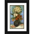 thumbnail image 1 of Van Gogh, Vincent 16x24 Black Ornate Wood Framed with Double Matting Museum Art Print Titled - Vase Carnations And Other Flowers, 1 of 4