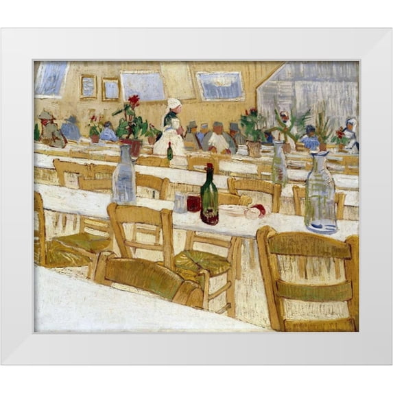 Van Gogh, Vincent 17x15 White Modern Wood Framed Museum Art Print Titled - A Restaurant Interior