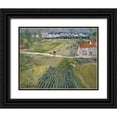 thumbnail image 1 of Van Gogh, Vincent 18x15 Black Ornate Wood Framed with Double Matting Museum Art Print Titled - Landscape With Carriage and Train, 1 of 4