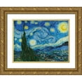 thumbnail image 1 of Van Gogh, Vincent 18x15 Gold Ornate Wood Framed with Double Matting Museum Art Print Titled - The Starry Night, 1 of 4