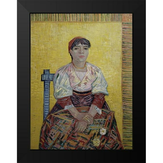 Van Gogh, Vincent 19x24 Black Modern Framed Museum Art Print Titled - An Italian Woman