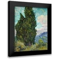 thumbnail image 1 of Van Gogh, Vincent 20x24 Black Modern Framed Museum Art Print Titled - Cypresses, 1889, 1 of 5