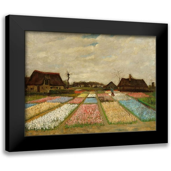 Van Gogh, Vincent 24x19 Black Modern Framed Museum Art Print Titled - Bulb Fields