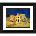 thumbnail image 1 of Van Gogh, Vincent 24x20 Black Ornate Wood Framed with Double Matting Museum Art Print Titled - The Yellow House, 1888, 1 of 4