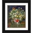 thumbnail image 1 of Van Gogh, Vincent 26x32 Black Ornate Wood Framed with Double Matting Museum Art Print Titled - Bouquet of Flowers in a Vase, 1 of 4