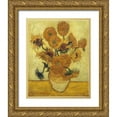 thumbnail image 1 of Van Gogh, Vincent 26x32 Gold Ornate Wood Framed with Double Matting Museum Art Print Titled - Vase with Fifteen Sunflowers, 1889, 1 of 4