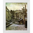 thumbnail image 1 of Van Gogh, Vincent 26x32 White Modern Wood Framed Museum Art Print Titled - Backyards Old Houses Antwerp Snow, 1 of 4