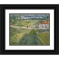 thumbnail image 1 of Van Gogh, Vincent 32x26 Black Ornate Wood Framed with Double Matting Museum Art Print Titled - Landscape With Carriage and Train, 1 of 4