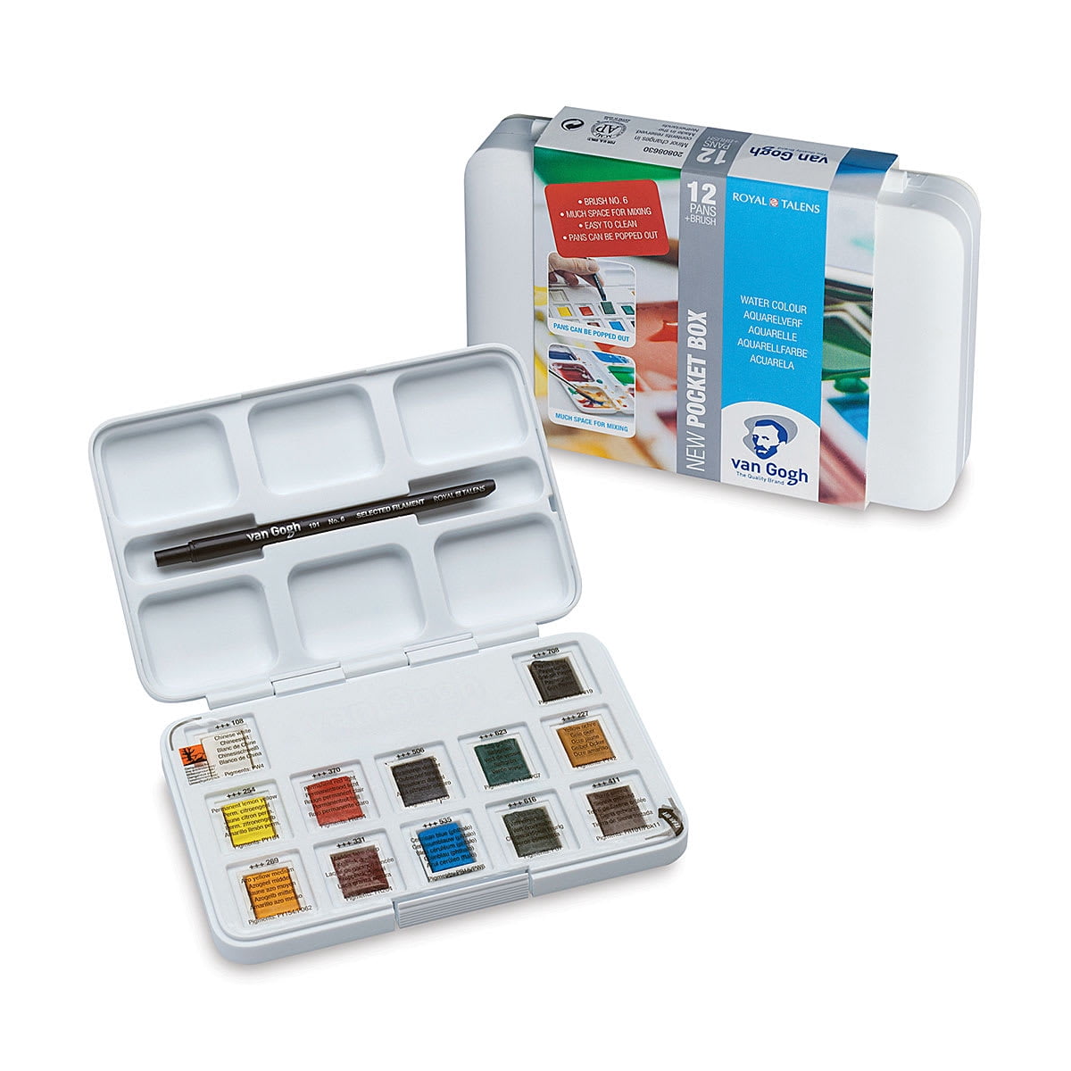 Van Gogh Watercolors Set - Set of 12, Assorted Colors