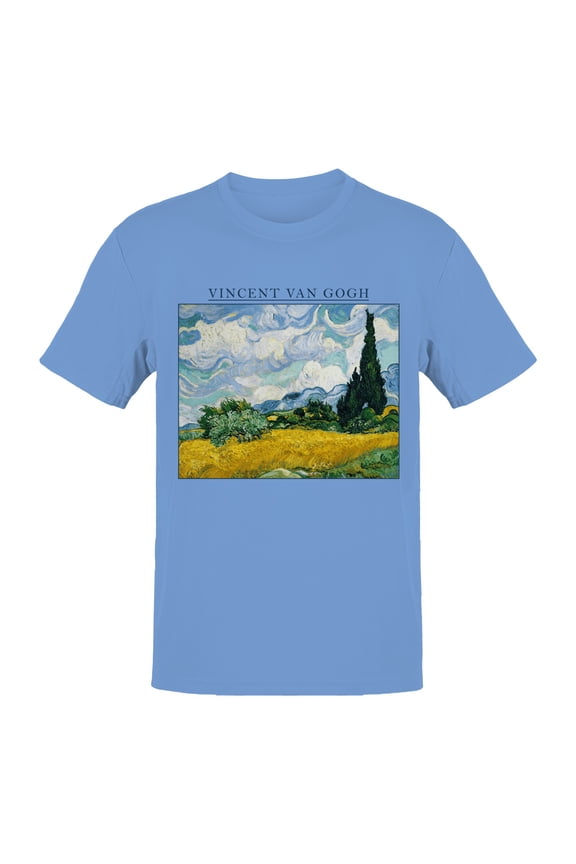 Van Gogh Wheatfield Landscape Art Men's T-shirt