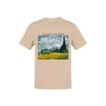 thumbnail image 1 of Van Gogh Wheatfield Landscape Art Men's T-shirt, 1 of 3