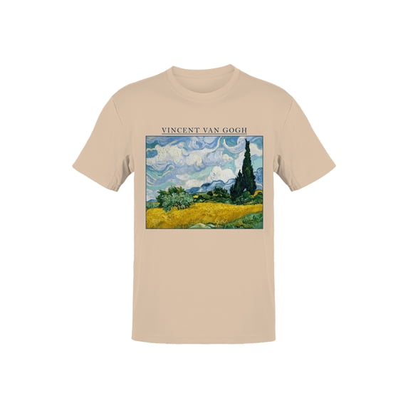 Van Gogh Wheatfield Landscape Art Men's T-shirt