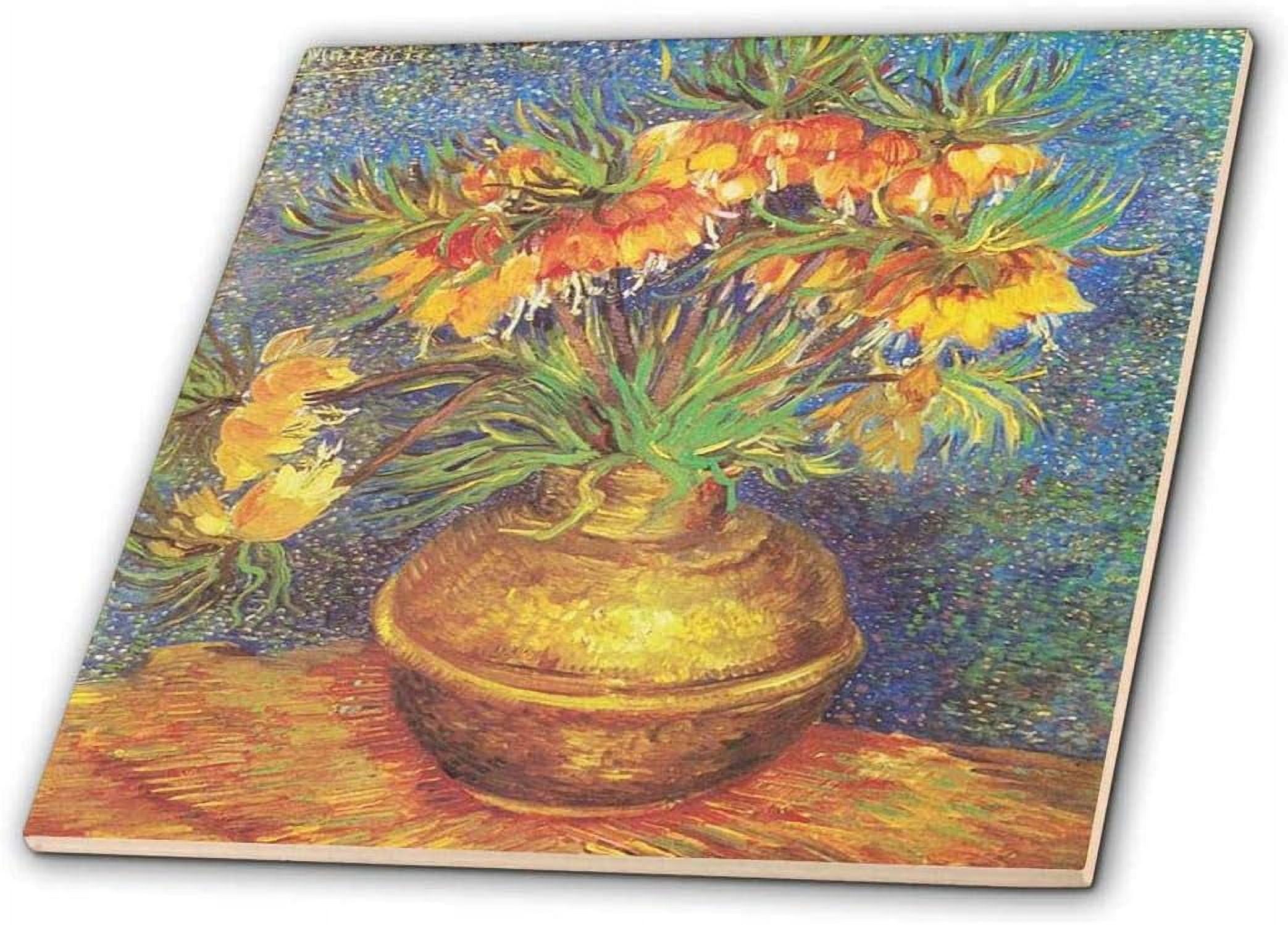 Van Goghs Painting Crown Copper Vase-Ceramic Tile, 6-Inch (Ct_49308_2 ...