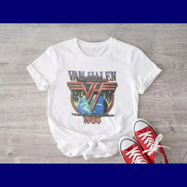 Van Halen 1984 Music Tour Rock Band 80s Vintage Tour Of The World Gifts